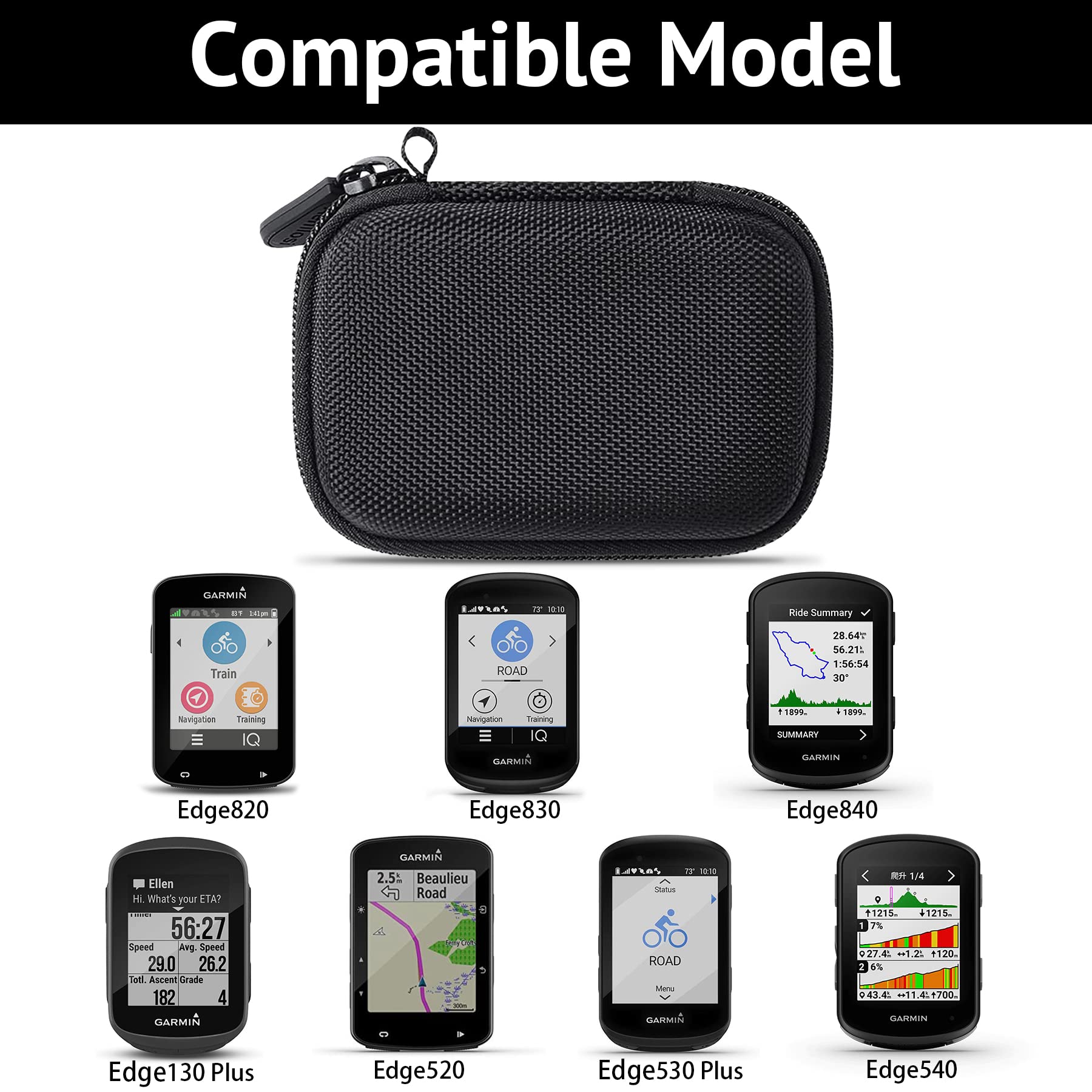 Aenllosi Hard Carrying Case Replacement for Garmin Edge 830/840/540/530/130PLus/520/820 Solar GPS Cycling