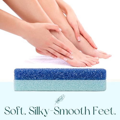 Mantello Pumice Stone for Feet- Foot Scrubbers for Shower and Foot Tub- Pumice Stone for Feet Callus Remover- Double Sided Foot Scrubber Dead Skin Remover- 4 Pack