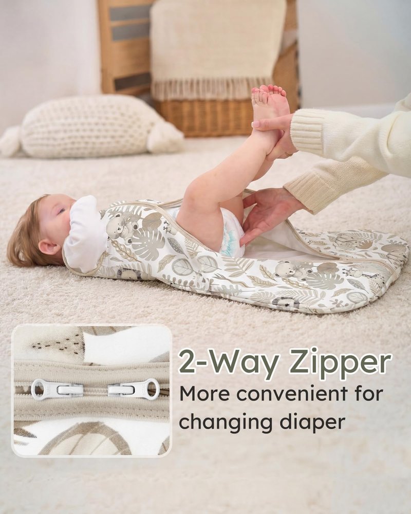 Yoofoss Baby Sleep Sack | 1.5 Tog Wearable Blanket for Infants 0-6 Months | 100% Organic Cotton, Soft & Warm