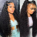 Flower Shadow 13x6 Full Lace Frontal Wig Water Wave Virgin Human Hair Wigs 210% 18 Inch Deep Wave 13x6 HD Full Lace Frontal Wigs For Black Women Wet and Wavy Wig