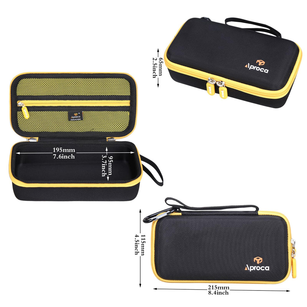 Aproca Case Compatible with Franklin Sensors ProSensor M210 710 710+ T13 Stud Finder, Storage Portable Bag for Accessories -Black+Yellow zipper (Case Only)