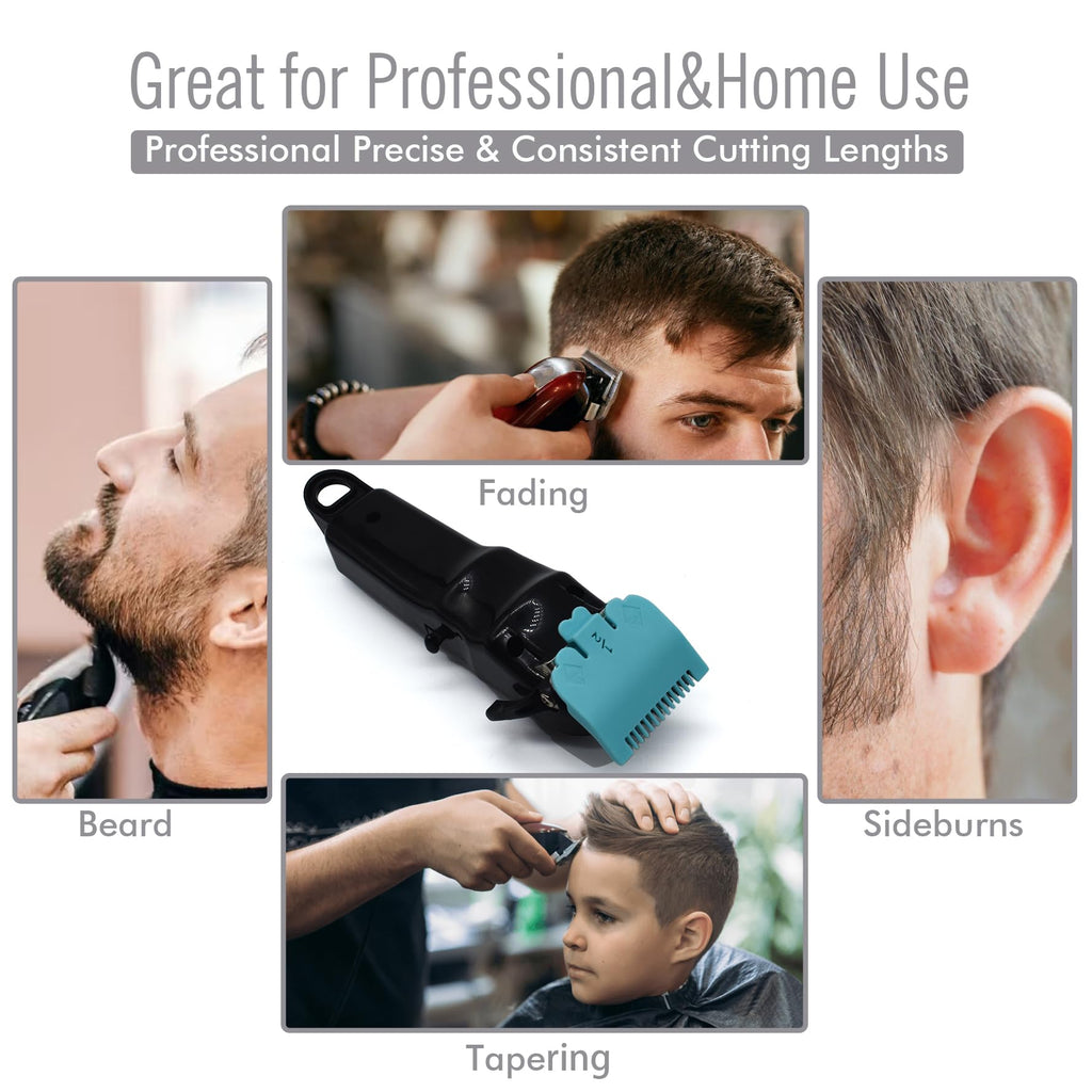 2 Pieces Professional Hair Clipper Attachment Guard Guide Combs, 1/16", 1/8", 1.5MM, 3MM Compatible with Wahl Standard Full-Sizes Magic Clip Senior 8148 1919 Hair Clippers (Multi-Color)