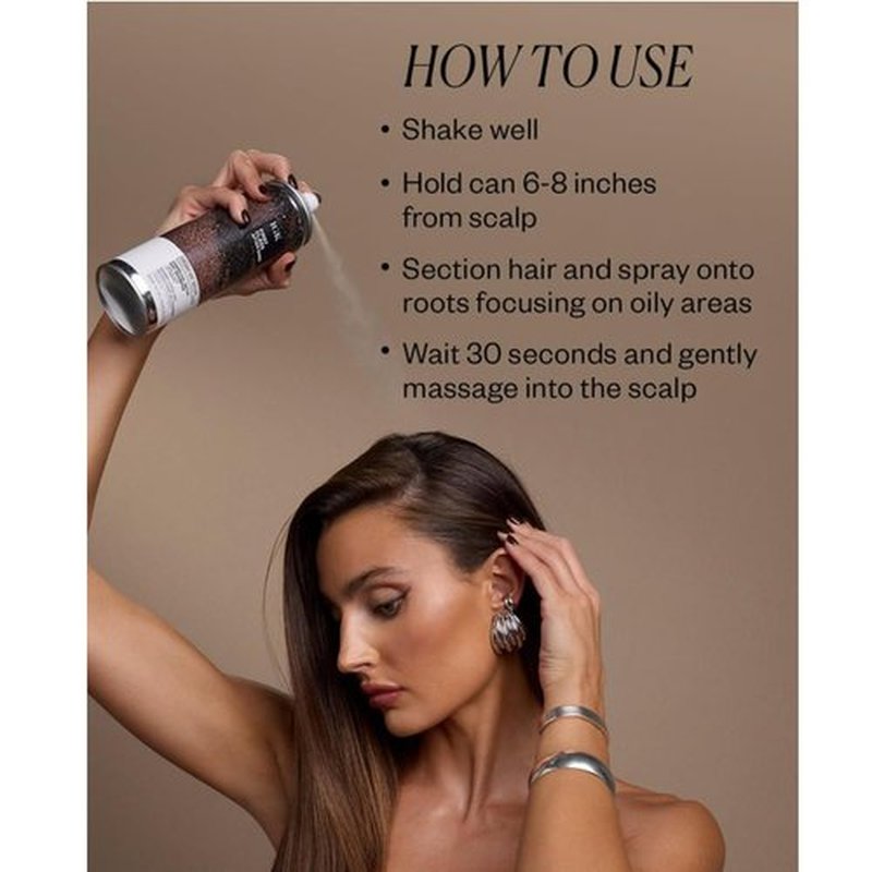 IGK First Class After Dark Charcoal Detox Dry Shampoo - Brown Tinted, No White Residue Spray | Adds Volume & Texture | 6.5oz