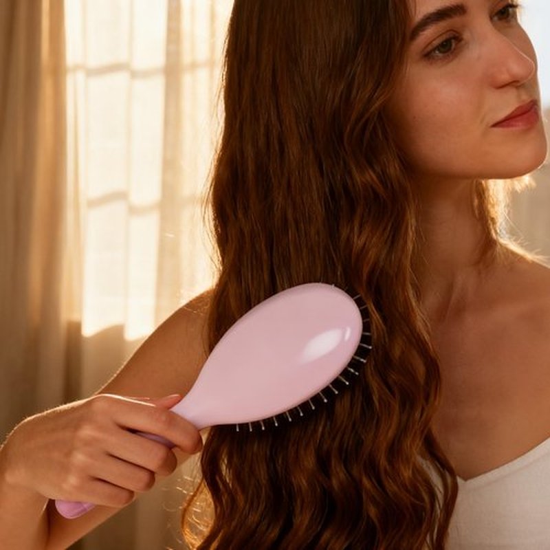KISMETICS Boar Bristle Hair Brush -boar bristles + nylon pins， Smoothes & Detangles All Hair Types, Hairbrush for Women, Men & Kids, Distributes Oils for Natural Shine & Stimulates Scalp