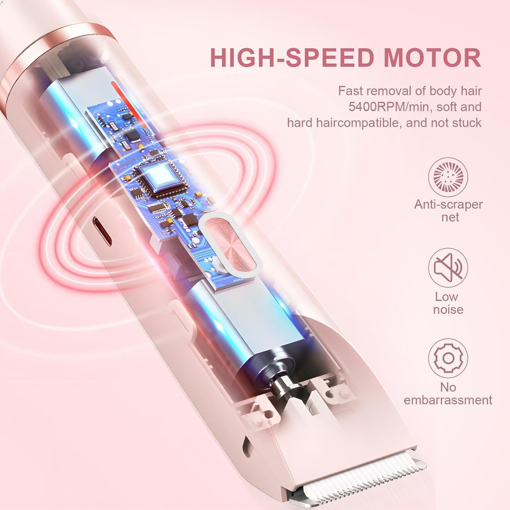 CheckSimple 2025 New Bikini Trimmer for Women,Dermave Bikini Shaver,2-in-1 Electric Razors for Women(Pink)