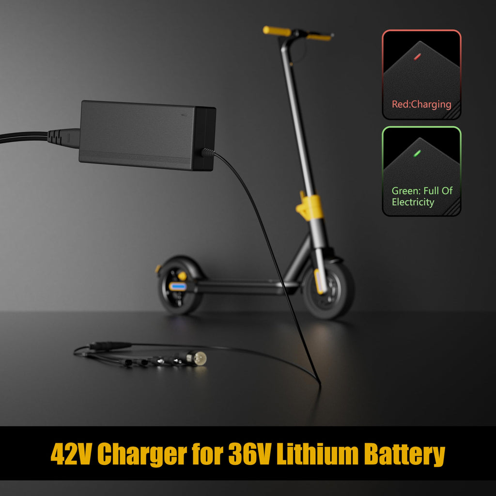Carsty 42V Hoverboard Charger, Universal 5-in-1 Electric Scooter Charger