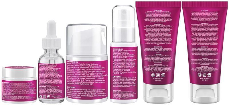 Women Teens Skin Care Set, 6 PCS Skincare Set for Acne Prone & Enlarged Pore Skin W/ Korean Salicylic Acid ,Anti-Allergy ,Deep Clean, Hydrating, Calming, Unclog & Minimize Pores for All Skin Types