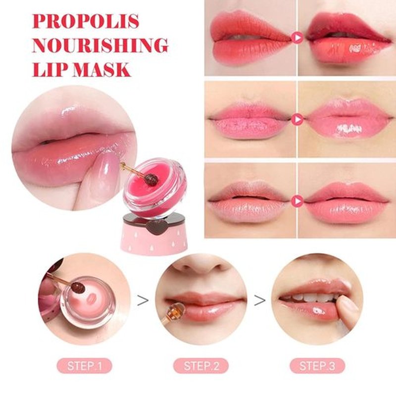 6 PCS Bee Lip Balm Honey Pot,Easter Basket Stuffers,Birthday Gifts for Women Girls,Honey Lip Balm Lip Mask,Propolis Moisturizing Lip Sleeping Mask,Mothers Day Gifts,Teacher Appreciation Gifts