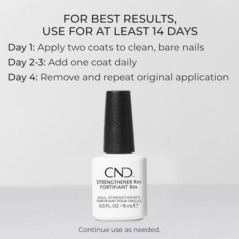 CND™ Nail Strengthener RXx - Tougher, Stronger Nails & Protection for Thin Nails | 0.5 Fl Oz