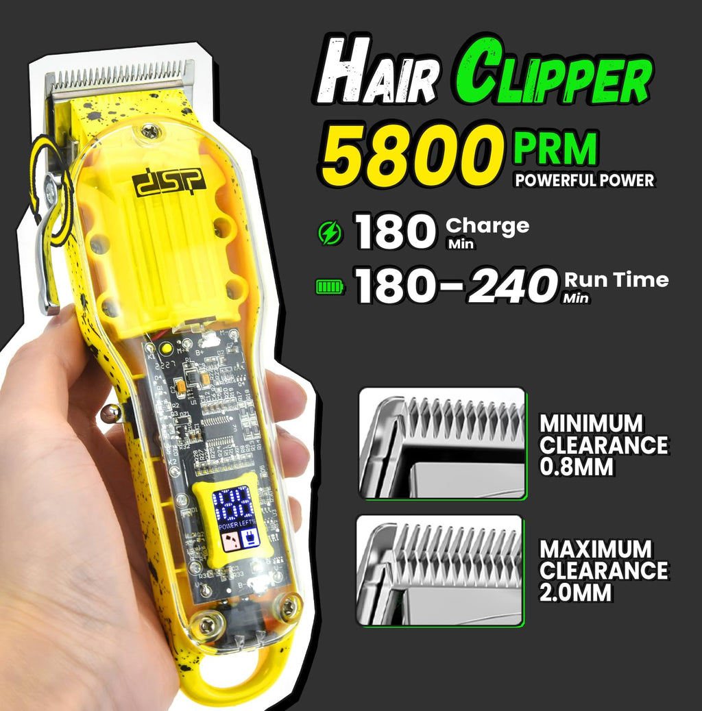 DSP 3-in-1 Hair Clipper Trimmer Shaver Kit, Cordless Rechargeable with Case