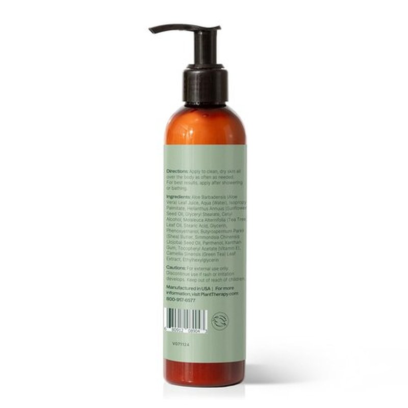 Plant Therapy Tea Tree Body Lotion - Hydrate & Nourish Skin with Aloe & Shea, 8 oz