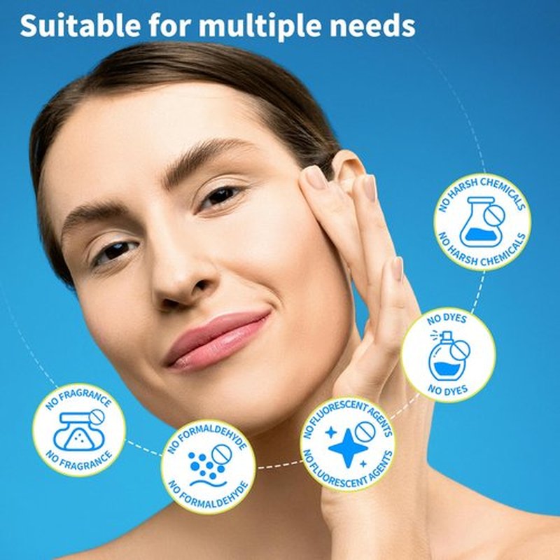 matern'ella Hanging Dry Wipes 166 Counts Face Towel Washcloth Facial Cleansing Thickened Makeup Remover Disposable Soft Face Towelettes for Sensitive Skin Fragrance and Alcohol Free Wet Dry Dual Use