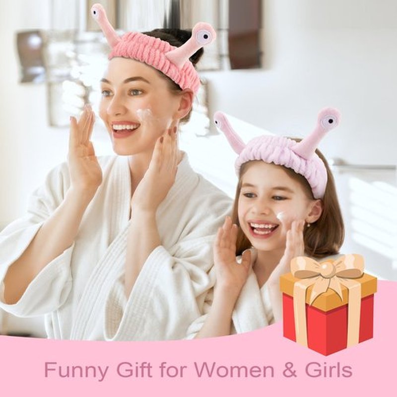 Canitor Snail Spa Headband Makeup Skincare Headband for Washing Face Small Cute Fun Funny Gifts Weird Stuff for Young Adult Women Teen Girl Self Skin Care Stocking Stuffers for Christmas