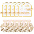 12 PCS Soft Silk Satin Hair Accessories - Scrunchies, Hair Clips for Bridal Shower Gifts, Wedding Favors for Women and Girls