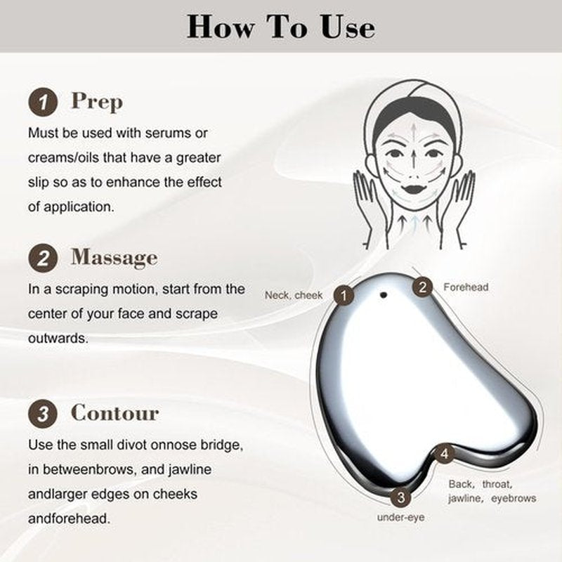 FSwsawX Terahertz Stone Gua sha Facial Tool，Natural Terahertz Gua sha Board