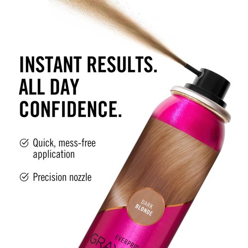Everpro Gray Away Instant Root Cover Up Spray - Dark Blonde, 2.5oz for Quick Touch-Ups