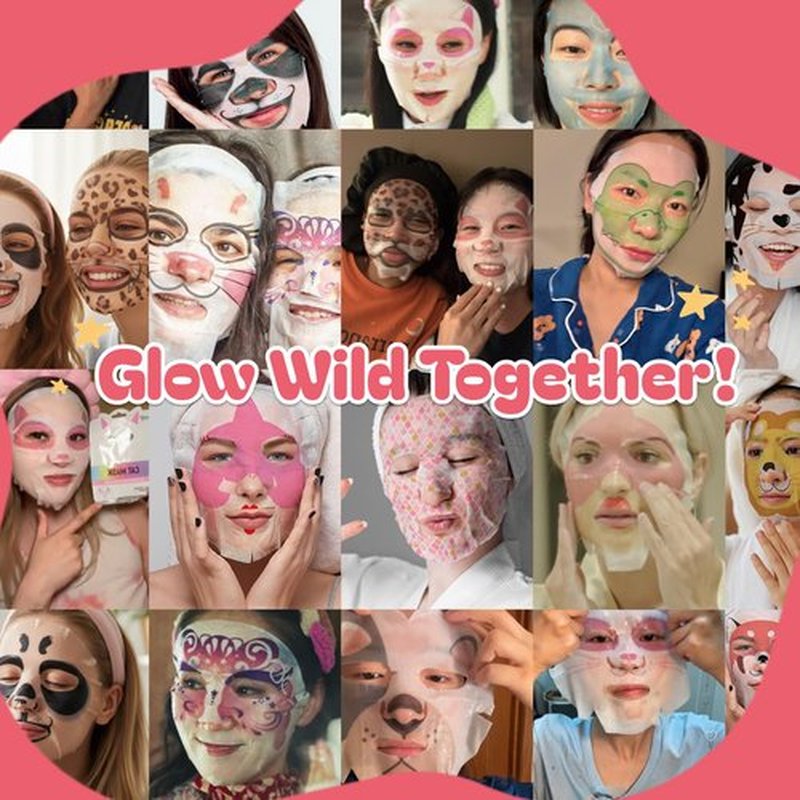 Epielle Rabbit Character Face Masks - Fun Korean Skin Care | 6 Pack for Spa Parties & Gifts