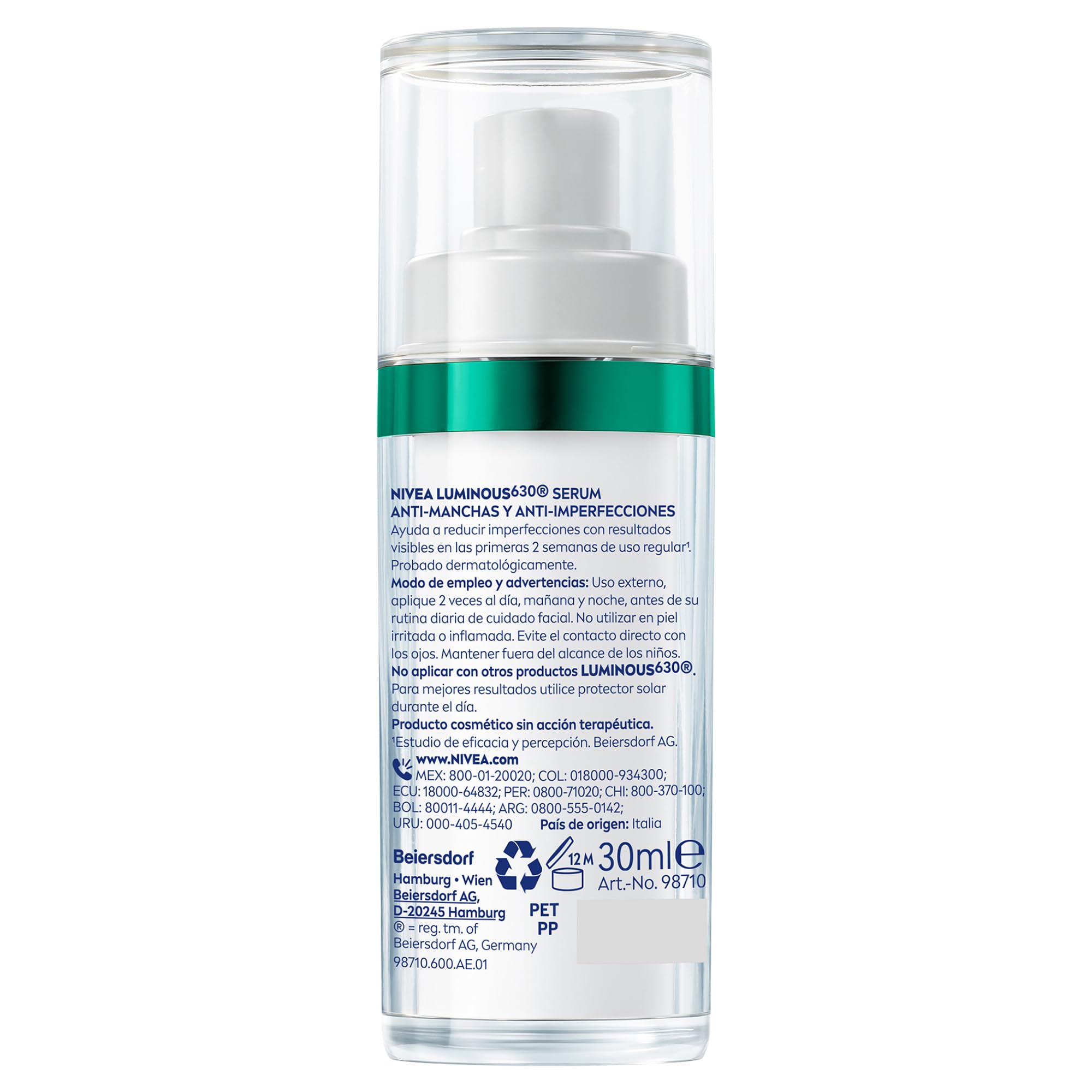 NIVEA Facial Serum Cellular Luminous 630 Lightweight Gel‑Like Daily Face Treatment for a Refined Skin Appearance and Balanced Skin Surface, 30 ml (Approx. 1.01 fl oz) – Advanced Daily Skin Care