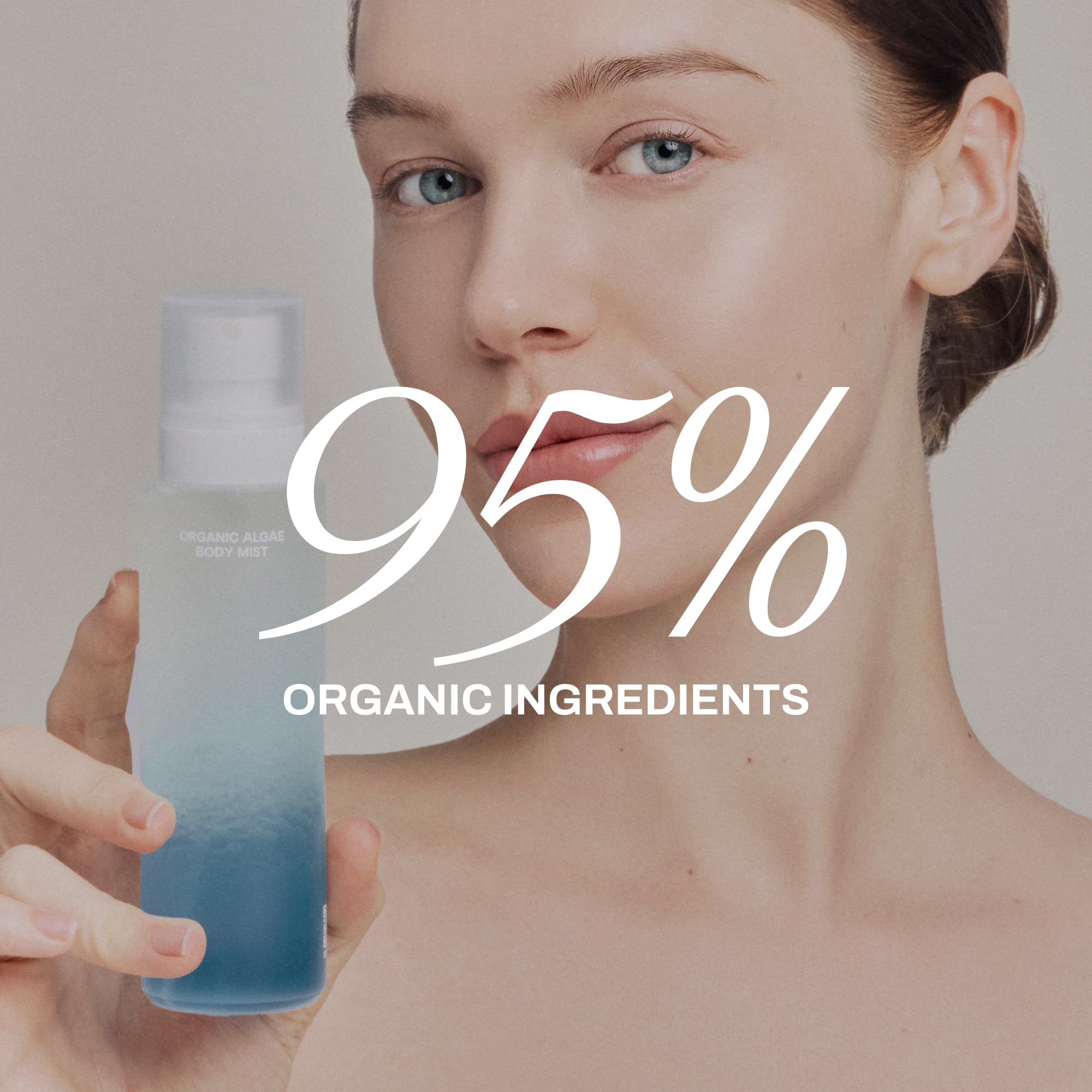 Whamisa Organic Algae Body Mist – Contouring, Fermented Ingredient Formula for Glossy Skin, Body Spray, Deep Hydration, Moisturizer for Dry Skin, Korean Skin Care (160ml)
