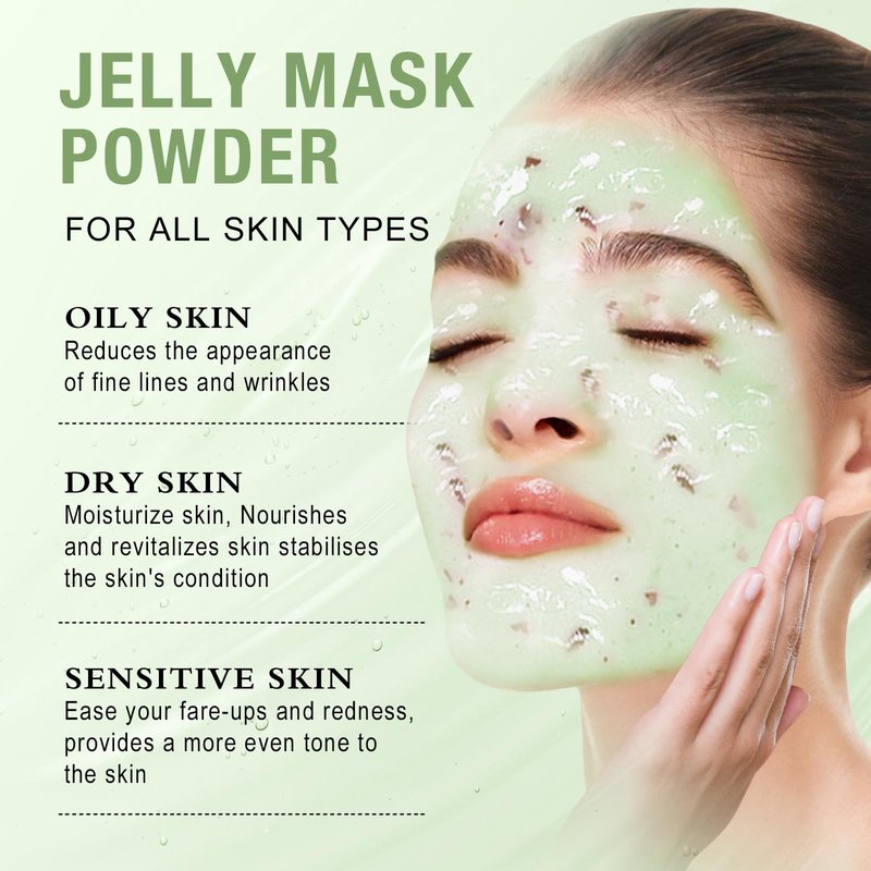 LUCKY CAT Jelly Mask for Facials Professional, Hydrating & Moisturizing Peel-Off Gel Jelly Face Mask Skin Care for Deep Hydration & Glow, Professional Spa Use for All Skin Types 23 Fl Oz (Tea Tree)