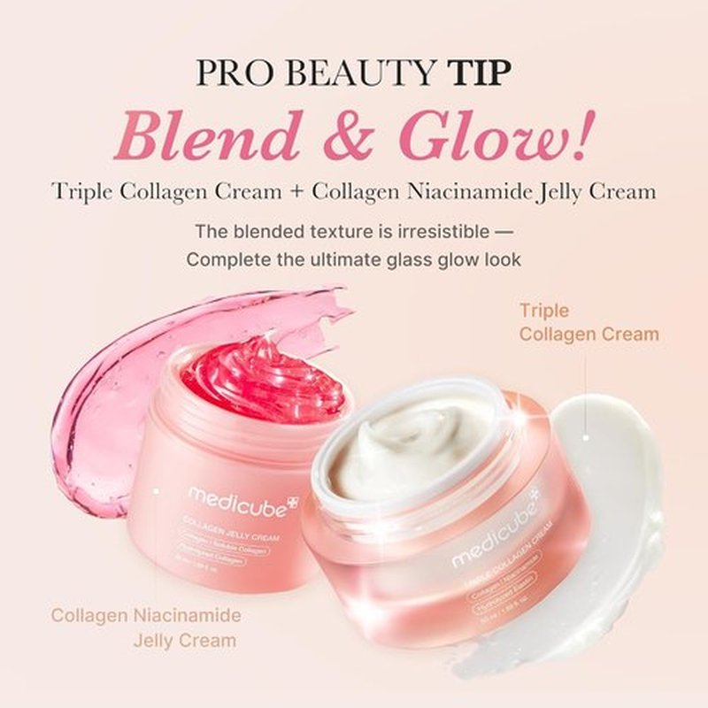 Medicube Triple Collagen Cream - Hydrating & Firming Moisturizer with Hyaluronic Acid & Shea Butter - 1.69 oz