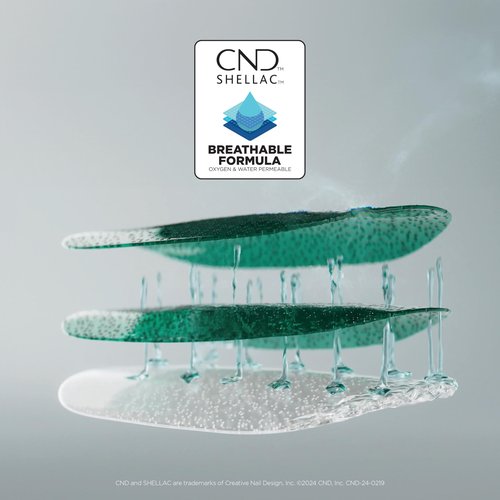CND Shellac DURAFORCE Gel Nail Polish Top Coat, Last Step Mirror Shine Adhesive Longwear Layer for Thin Damaged Nails, 0.50 fl oz
