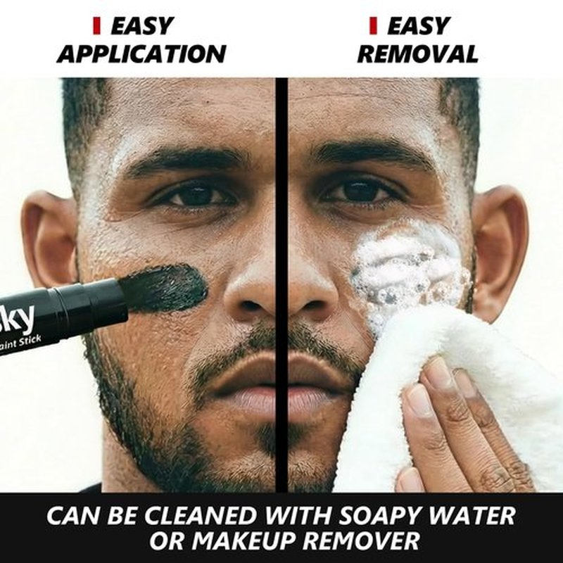 Dmsky 10 Packs Eye Black Sports Stick for Football, Baseball, Softball-Anti-Glare Face Body Paint Stick Kit,Water-Proof Eye Sports Paint Sticks,Eyeblack Painting Kit for Athletes & Fans