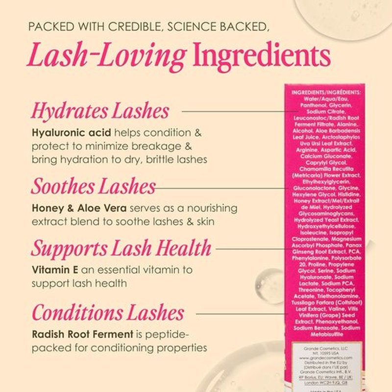GrandeLASH 2ML Eyelash Serum - Boost Length & Volume with FREE GrandeREPAIR Treatment