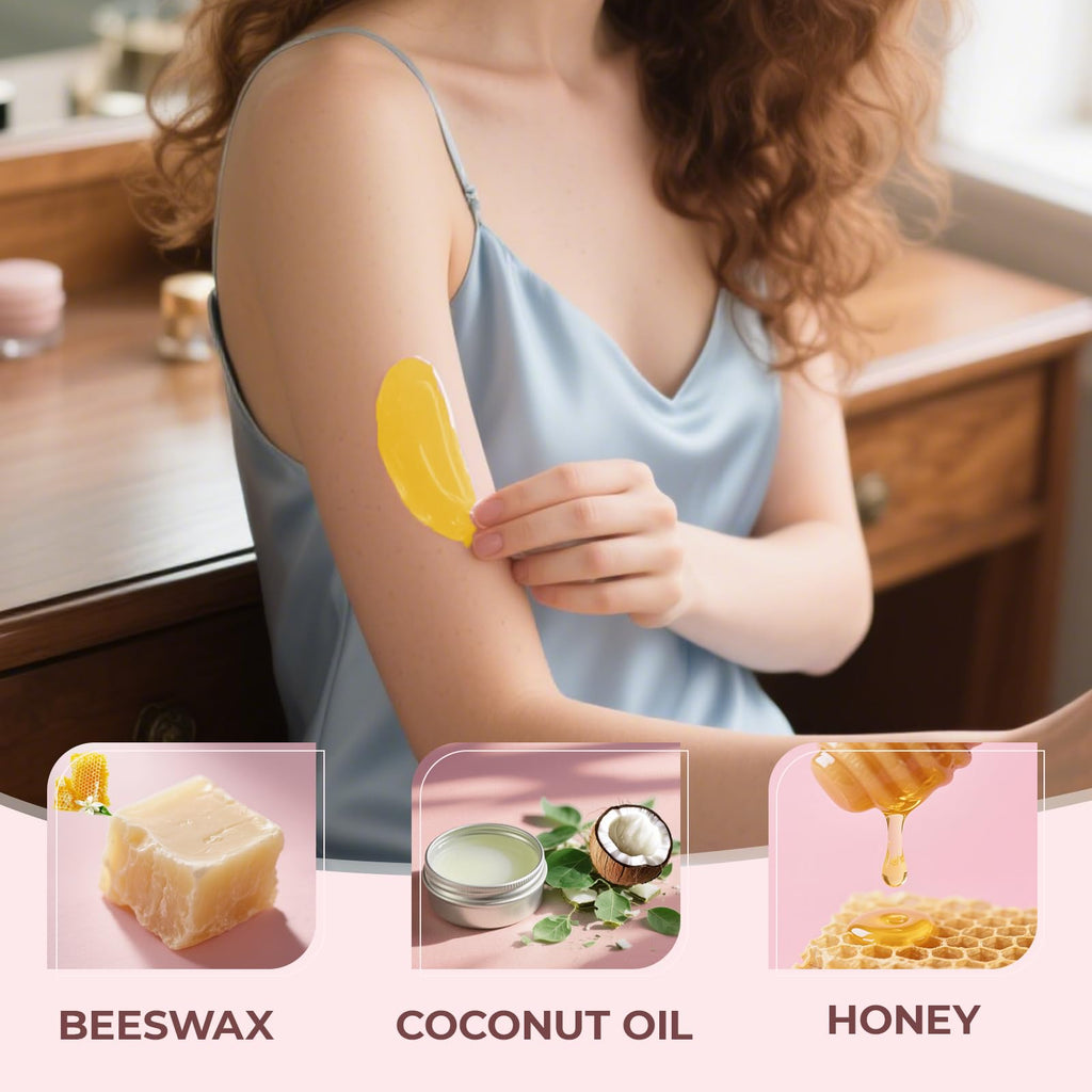 Hard Wax Beads for Hair Removal - 2.5lb/40oz Bulk Refill for Sensitive Skin, Brazilian, Bikini, Underarms, Face, Body Waxing with 20 Sticks (Honey)