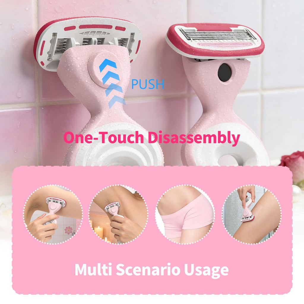 Travel Razors for Women Extra Smooth 5-Blade Razor Kit for Shaving FYNEDGE