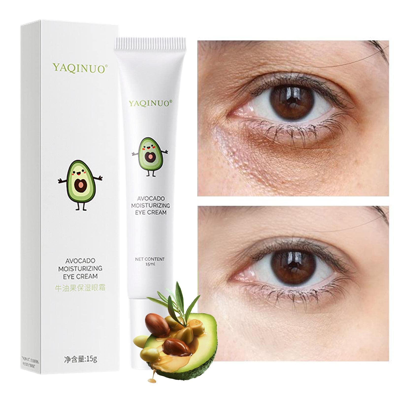 gcdat Avocado Hydrating Eye Cream Elastic Moisturizing Eye Cream Remove Pouches Dark Circles Anti-Wrinkle Diminishing Eye Lines Lifting Firming