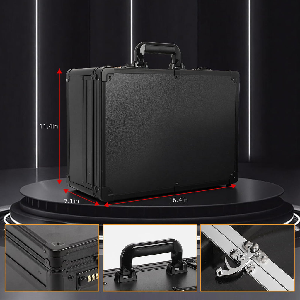 FAHKNS Barber Case, Profesional Barber Travel Case, Barber Box for Clippers and Supplies, Hair Scissors Trimmer Organizer
