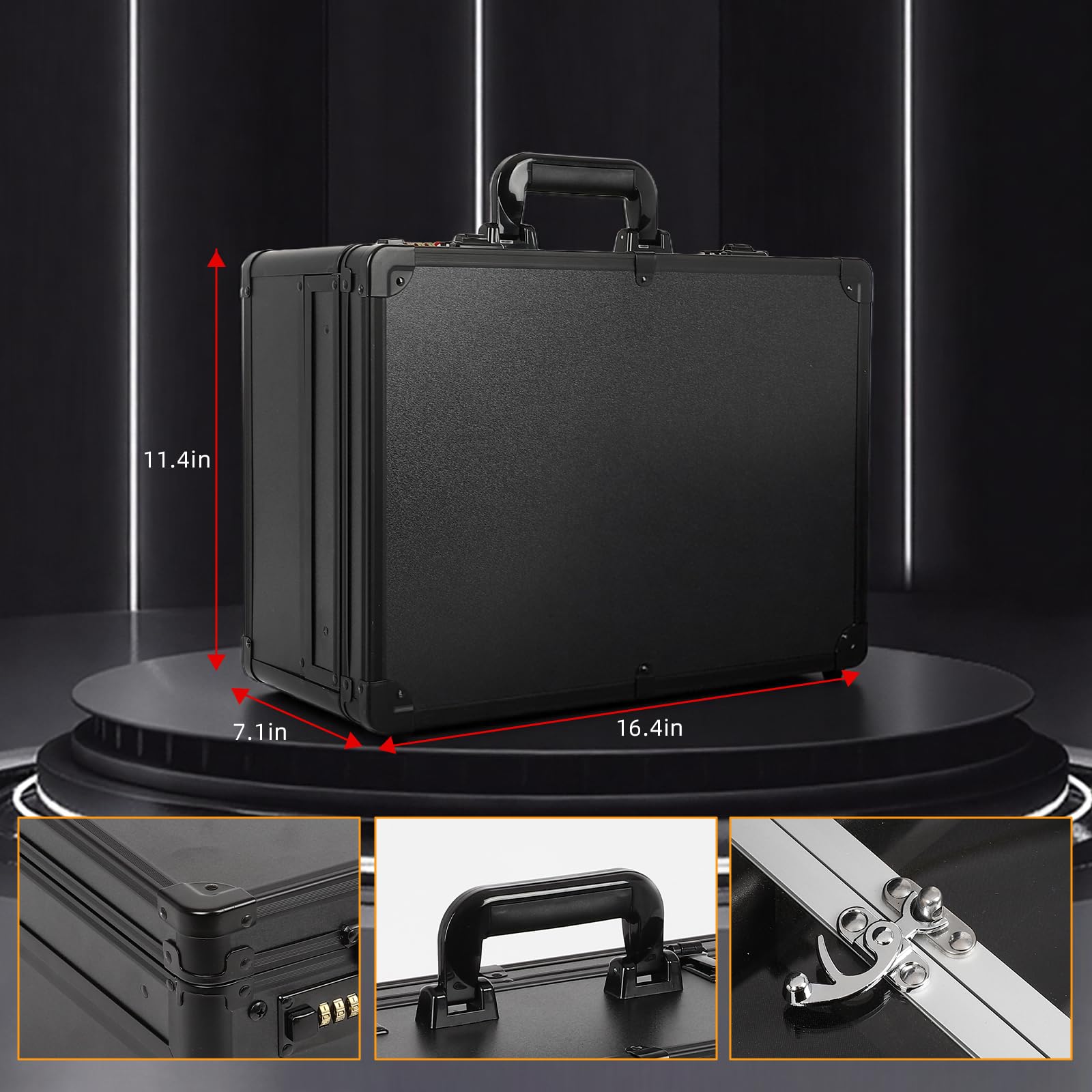 FAHKNS Barber Case, Profesional Barber Travel Case, Barber Box for Clippers and Supplies, Hair Scissors Trimmer Organizer