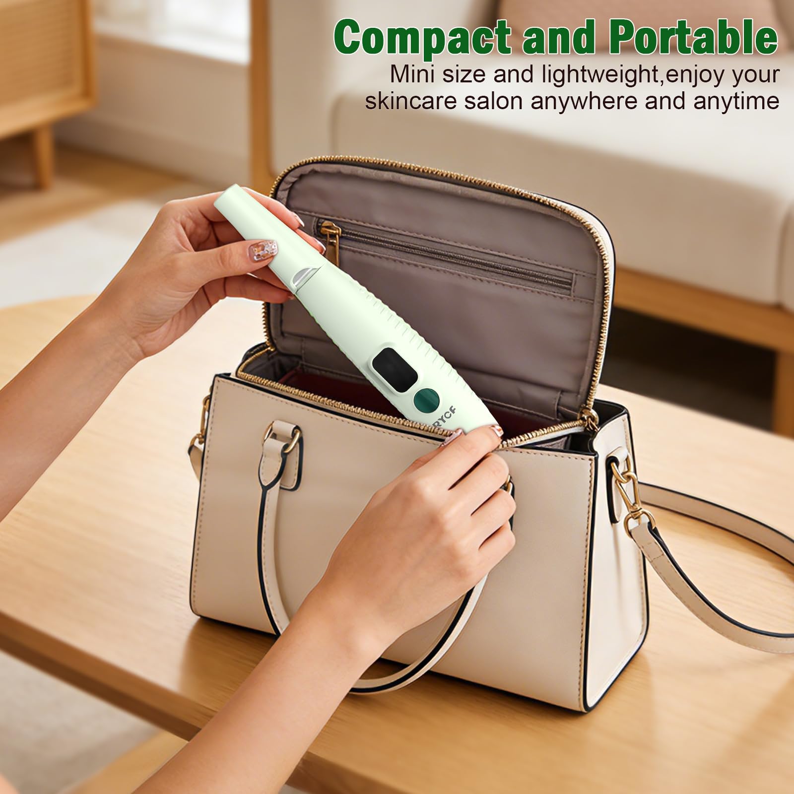 Sonic Dermaplaning Tool, Rechargeable Face Exfoliator with 22,000 Vibrations/Min & 12 Blades (6 Coarse + 6 Fine), Painless Peach Fuzz Removal for Women, Home Facial Hair Razor Systems with LED Light