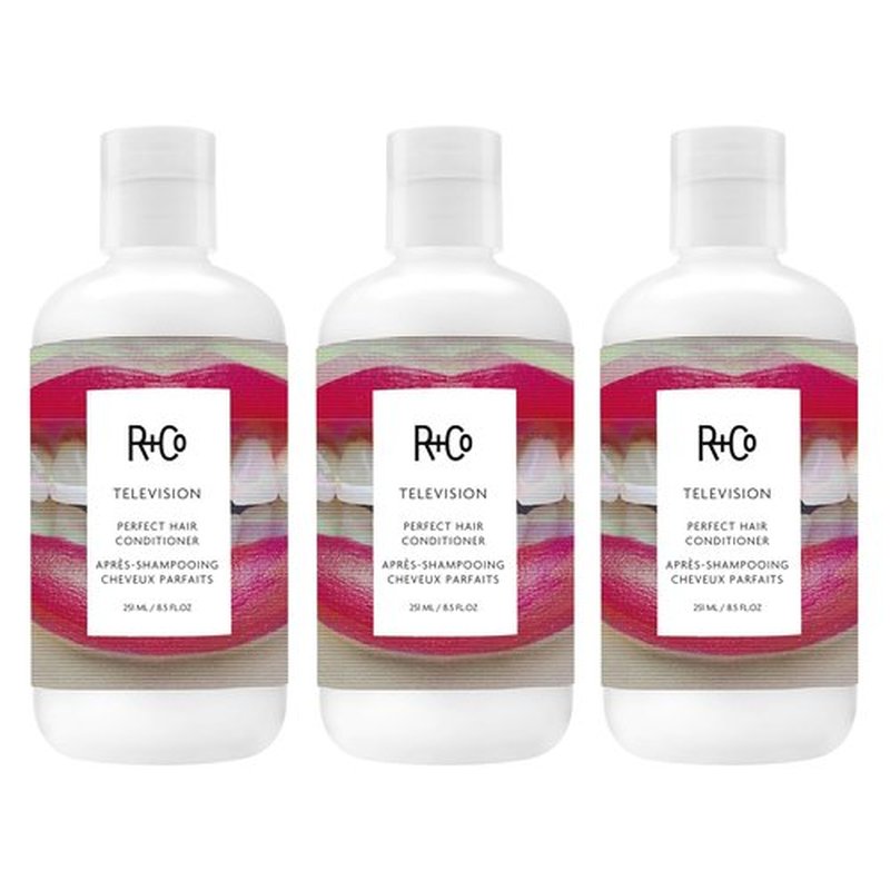 R+Co TELEVISION Perfect Hair Conditioner – 3 Pack, Hydrating & Smoothing Hair Conditioner, Adds Shine & Softness, All Hair Types