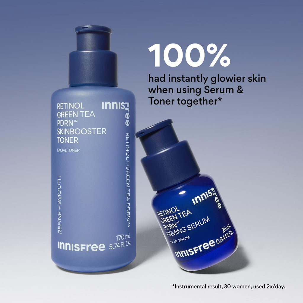 innisfree Green Tea PDRN Toner | Korean Toner for Face with Retinol and Hyaluronic Acid for Glass Skin, Fine Lines, & Smooth Skin | Inspired by Korean PDRN Treatment