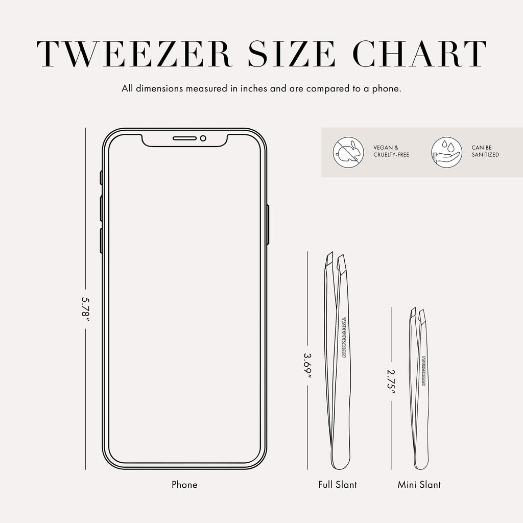 Tweezerman Mini Slant Tweezer – Tweezerman Tweezers for Eyebrows