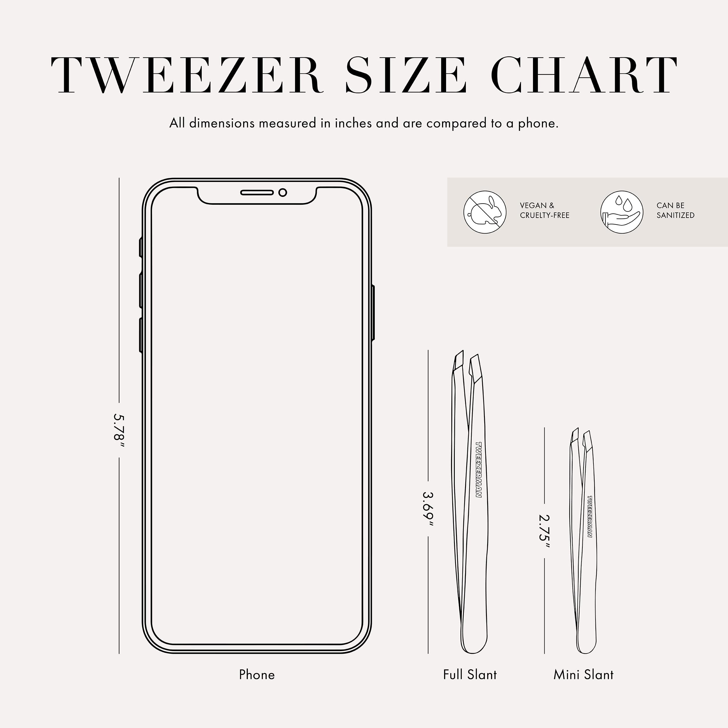 Tweezerman Mini Slant Tweezer – Tweezerman Tweezers for Eyebrows