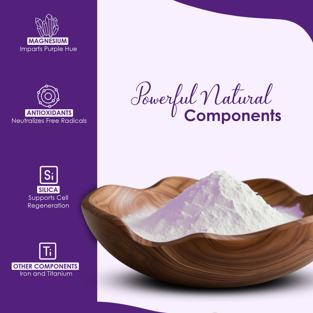 Brazilian Purple Clay Powder by mi nature | For Detoxifying Skin | Natural Herbal Skin Care |Facial Cleansing mask | Use to make Masks, Creams, Scrubs, Bath Bombs, Body Wash and Soaps | 100g (3.5Oz)