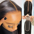 Mnador 2x6 Skinlike Real HD Lace Closure Deep Parting Straight Human Hair, 0.095mm Ultra-thin HD Lace, Tiny Knots, Brazilian Virgin Hair Closure, Pre-plucked with Natural Hairline, 12inch
