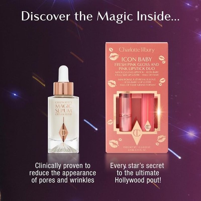 Charlotte Tilbury Magic Serum Crystal Elixir - Firming Peptide Face & Neck Serum - Ideal for Skincare Sets & Gifting