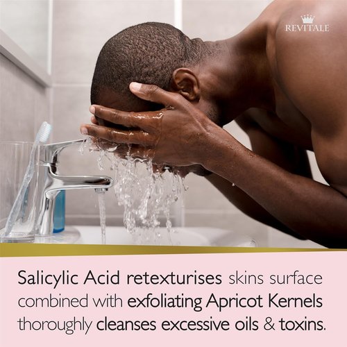 Revitalé Advanced BHA Salicylic Acid Scrub Soap - Exfoliating Bar for Face & Body, Deep Pore Cleanser, Anti-Blemish