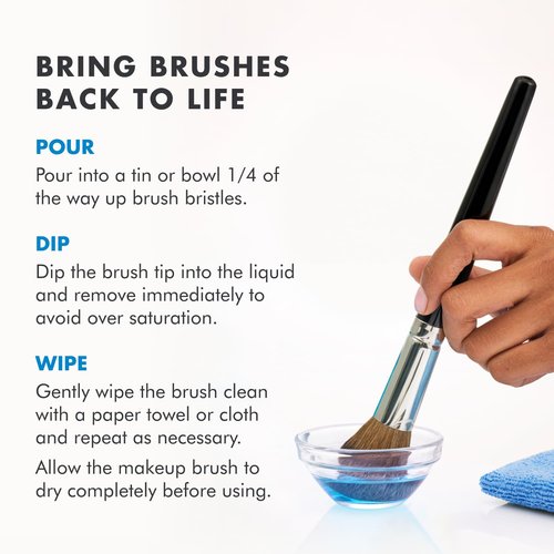 Cinema Secrets Makeup Brush Cleaner - Professional Quick-Drying Formula | 8oz & 6oz Spray Bottles
