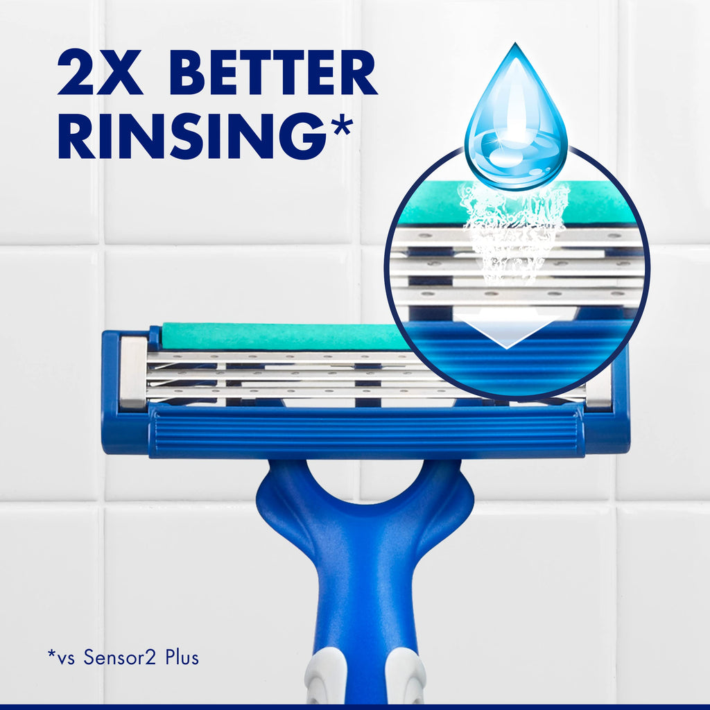 Sensor3 Simple Men’s Disposable Razors, 12 Count
