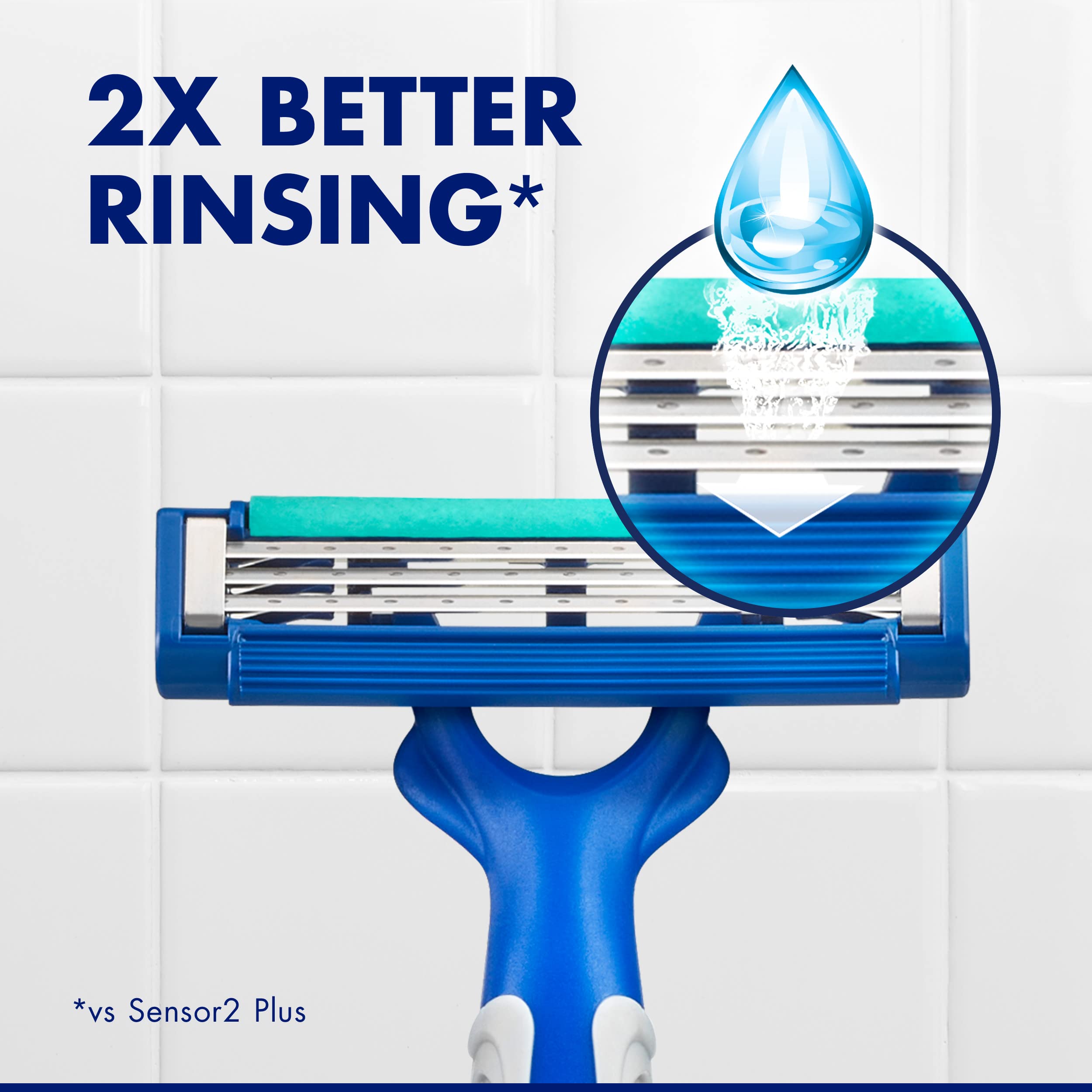 Sensor3 Simple Men’s Disposable Razors, 12 Count