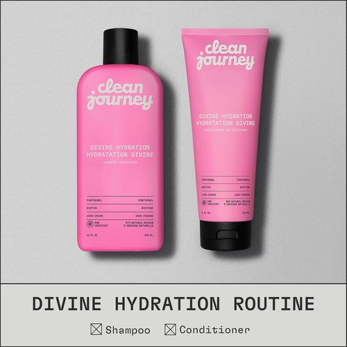 Cleanjourney Divine Hydration Hair Conditioner - EWG Verified, Infused with Panthenol & Biotin, 8 Fl Oz