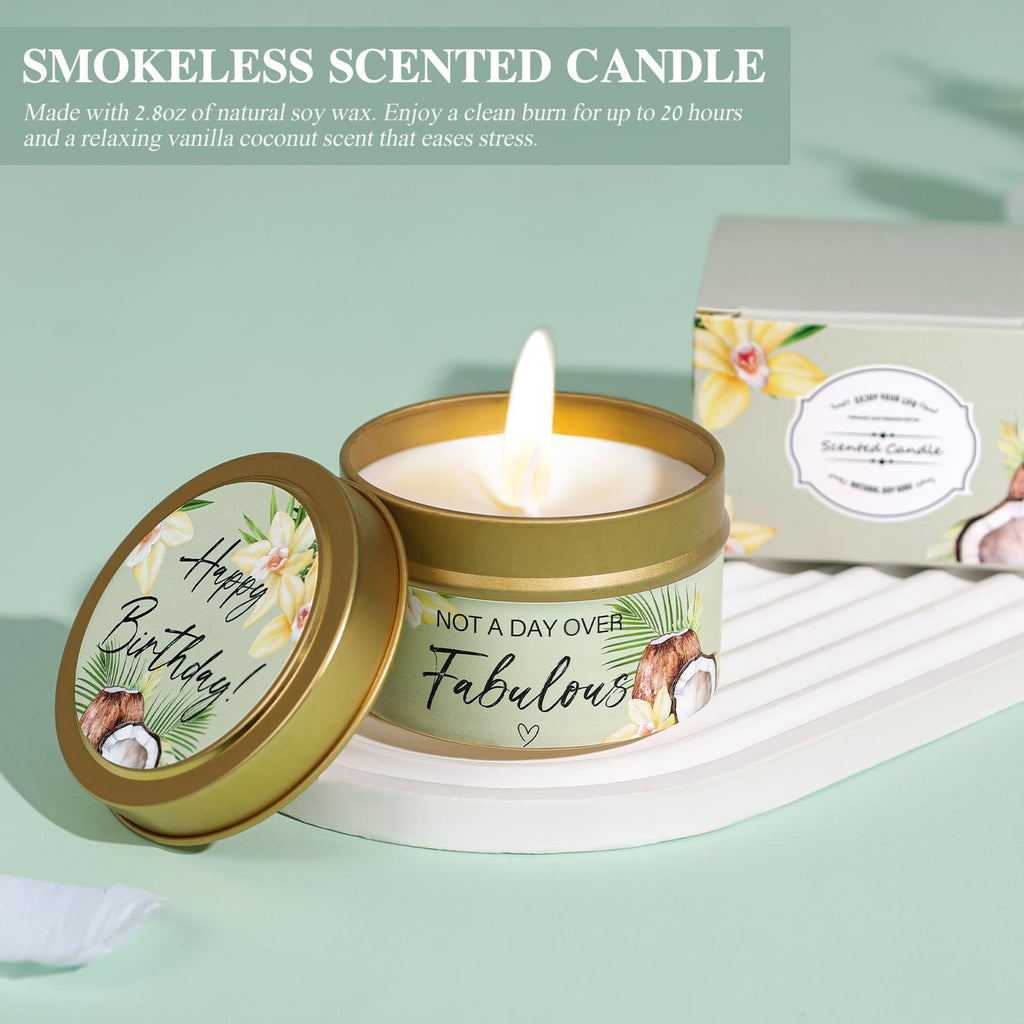 CuriBox Birthday Gifts for Women - 13PCS Unique Happy Birthday Easter Gifts Basket for Mom Her Best Friend Sister Wife Girlfriend Coworker - Relaxing Spa Self Care Package Mothers Day Set (Green)