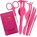 Eyelash Applicator Tool – 5-in-1 Lash Applicator Tool Set with Eyelash Extension Tweezers, Scissors, Brush – Professional Eye Lash Applicator Tools for DIY Eyelash Extensions, Cluster Lashes