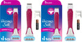 Schick Hydro Silk TrimStyle Moisturizing Razor for Women with Bikini Trimmer,1 Count (Pack of 2)