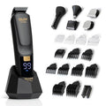 OLOV Men's Beard Trimmer - 21-Piece All-in-One Grooming Kit with USB Recharge Dock | Hair Clipper & More